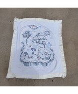 Vintage Cotton Baby Blanket Farm House Goose Cow Horse Dog 33x36&quot; - $485.32 MXN