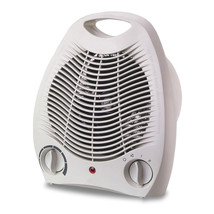 Optimus Portable Fan Heater w Thermostat in White - £36.28 GBP