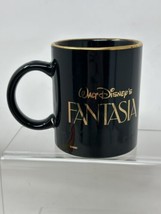 Walt Disney Fantasia Mickey Mouse Silhouette Coffee Cup Mug in Black & Gold - $12.82