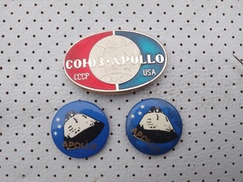 Soyuz Space Mission Soviet Space Program Luna 1 USSR Vintage Badges 1960... - £11.71 GBP