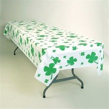 Shamrocks St Patrick&#39;s Day Plastic Tablecloth 54&quot; x 108&quot; Tableware Decorations - £7.98 GBP