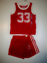 Boys Infant The Children&#39;s Place Set Of 2 Tank TOP/ Shorts Set New $26 Red - £13.36 GBP