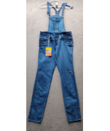 Arac Jeans Overalls Womens Size 15 Blue Denim Cotton Pockets Stretch Wid... - $27.97 CAD