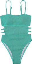 Inadays Women&#39;s One Piece Ribbed Cutout Tummy Control Swimsuit - Size: L... - $16.46