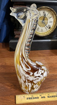 Giraffe Paperweight Fifth Avenue Crystal Vintage Amber White Clear Glass 10”H - £13.44 GBP
