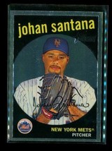 2008 Topps Heritage Chrome Baseball Card C105 Johan Santana New York Mets /1959 - £7.76 GBP