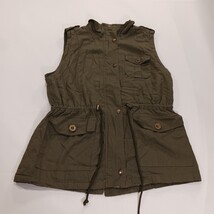 C'ESTTOI GV1087 Women's Girls/Women's Green Cotton Blend Sherpa Vest Size Medium image 11