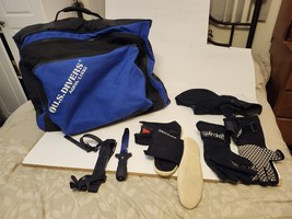 Scuba Diving Accessory Lot Boots, Gloves, Knife, Bag, cap Wenoka US Dive... - $69.91 CAD