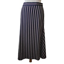 Tommy Hilfiger Navy Blue Pinstripe Midi Skirt Size 14 - £27.26 GBP