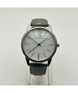 Tokyo Bay Silver Tone Gray Leather Women’s Minimalist Watch Working New ... - $302.25 MXN