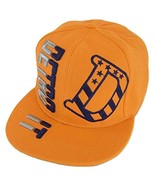Detroit Raised Text Adjustable Snapback Baseball Cap (Orange) - £11.95 GBP