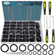 1008 Pcs Sae O Ring Kit,32 Sizes Usa Standard Nitrile 70A Rubber Seals Inch, 226 - £24.62 GBP