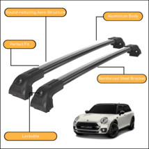 Strong Roof Rack Cross Bars for Mini Clubman 5D F54 2015-Up High Durable Black - £113.68 GBP