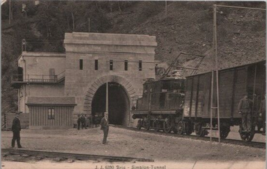Postcard Brique Entree du tunnel du Simplon Railroad Electric Switzerland - £3.80 GBP