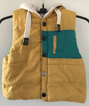 Net Bear Classic Products Chinese Designer Kids Yellow Hooded Puffer Vest 5 - £19.74 GBP