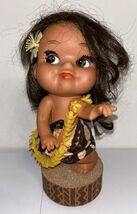 Vintage Lanakila Crafts Vinyl Rubber Hula Girl Doll Music Box Cutie Base - $338.99 MXN