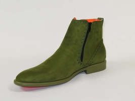 Men's TAYNO Chelsea Chukka Soft Micro Suede Zip up Boot Coupe S Lime image 4