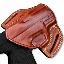 Fits Kahr Arms CM9 3”BBL Leather Belt Holster #1120# RH image 2
