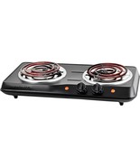 Ovente Electric Countertop Double Burner, 1700W Cooktop With 6&quot;, Black B... - $39.96