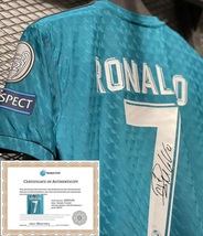 Ronaldo Signed Jersey For Real Madrid 2017/18 Black Signature+COA/FREE Shipping - £97.40 GBP