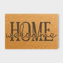 Welcome Home 24 x 16&quot; Coir Doormat Outdoor Entrance Coconut Fiber Vinyl Back Mat - £36.84 GBP