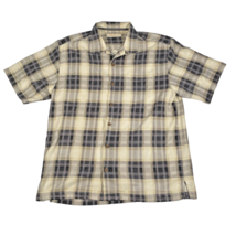 Tommy Bahama Silk Mens Large Size Button Down Shirt Plaid Style Short Sl... - £22.38 GBP