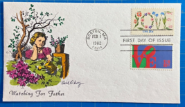 US #1951 20¢ Love Printed &amp; Hand Painted FDC KMC Venture Cachet (1982) - £3.19 GBP