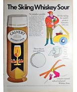 1968 Calvert Cocktails Vintage Print Ad &quot;The Skiing Whiskey Sour&quot; Hoffma... - €12,08 EUR
