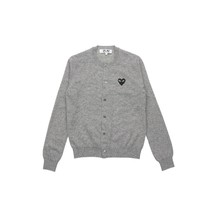 CDG Play Comme Des Garcons Logo Embroidered Crew Neck Knit Jacket - £47.16 GBP