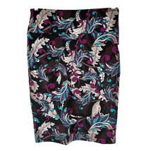LuLaRoe Cassie Skirt Womens M Black w Purple Teal Gray Paisley NWT - £11.65 GBP