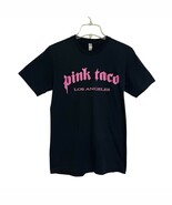 American Apparel Pink Taco Los Angeles LA Graphic T-Shirt Size S Black Pink - $31.92 CAD