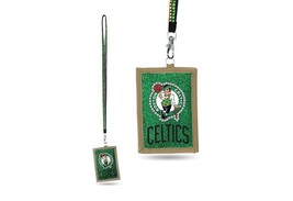 NBA Boston Celtics Basketball Beaded Bling Necklace Lanyard w/ ID Holder... - $10.69