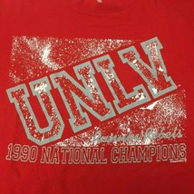 Vintage UNLV Runnin&#39; Rebels Men&#39;s 1990 National Champs Single Stitch T Shirt L - £31.28 GBP