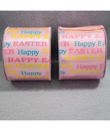 HAPPY EASTER 2 Rolls 9ft x 2.5in Decorative Wired Ribbon Easter Decorations - $120.88 MXN
