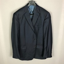 Hart Schaffner Marx Navy Notch Lapel Wool Suit Jacket Size 48L - £59.26 GBP