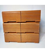 3 Vintage VHS Tape Storage Cabinets Stacking Holds 24 Each Total 72 Tape Storage - $40.00