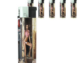 Texas Pin Up Girl D8 Lighters Set of 5 Electronic Refillable Butane  - £12.59 GBP