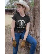 Cowgirl t-shirt, Retro Design, Checkered, rodeo colors, comfort, premium - $26.99+