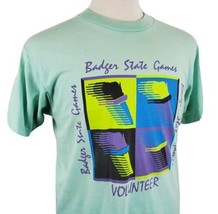 Vintage Screen Stars T-Shirt Large Badger State Games Volunteer Single Stitch WI - £13.50 GBP