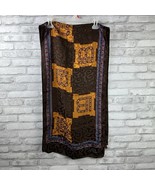 Laura Biagiotti Rectangular Floral Printed Silk Scarf Made In Italy Brow... - $36.68
