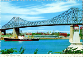 Postcard Canada Montreal Jacques Cartier Bridge Spanning St. Lawrence River 6x4&quot; - £3.95 GBP