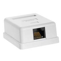 1-Port (Single Port) Cat5E Rj45 Utp Ethernet Surface Mount Box W/ Keysto... - $18.99