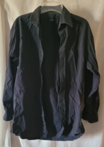 Men's Claiborn Dress Shirt Size Medium 15.5 Neck 32/33 Button-Up Solid B... - $12.99