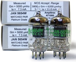 Riverstone Audio - Tested/Matched Pair (2 Tubes) 7-Pin Jan 5654W Fully-T... - $685.83 MXN