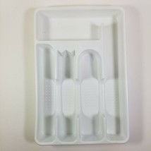 Rubbermaid Flatware Drawer Tray Divided 5 Section White 13 1/2&quot; x 9&quot; Cut... - £8.63 GBP