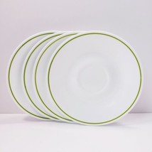 4 Corelle by Corning Wildflower Meadow 6.25&quot; Saucer Plate White Green - £16.33 GBP