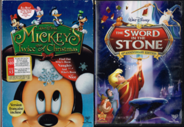 Mickey&#39;s Twice Upon a Christmas + The Sword in the Stone, 2 DVDs - £7.81 GBP