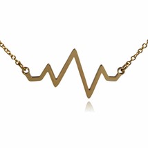 Heart Beat Pulse Stainless Steel Necklace - £14.38 GBP