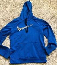 Nike Dri Fit Hooded Sweatshirt Unisex Adult Size Small Royal Blue - £17.02 GBP