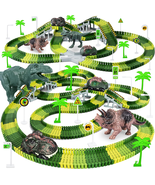Dinosaur Toys,Create a Dinosaur World Road Race,Flexible Track Playset a... - $38.66